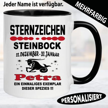 Steinbock Tasse mit Name personalisiert