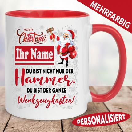 Tasse Weihnachten du bist der Hammer