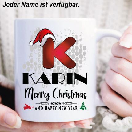 Buchstabentasse Merry Christmas