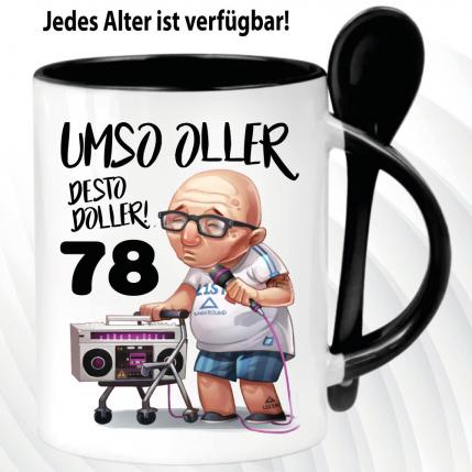 Löffeltasse Schwarz