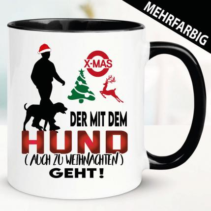 Weihnachtstasse für den Hundeliebhaber