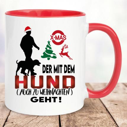 Weihnachtstasse für den Hundeliebhaber