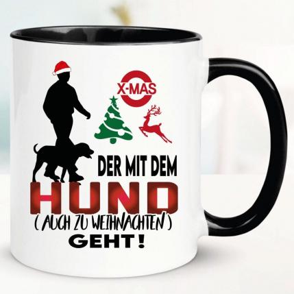 Weihnachtstasse für den Hundeliebhaber