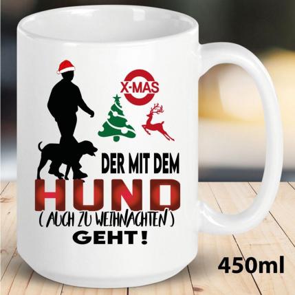 Weihnachtstasse für den Hundeliebhaber