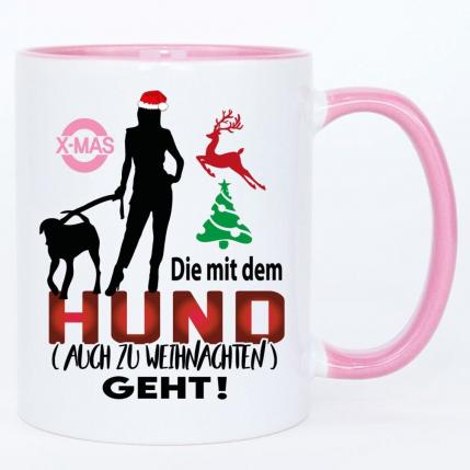 Weihnachtstasse für die Hundeliebhaberin