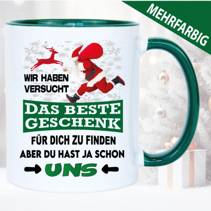 Weihnachtstasse Du hast uns