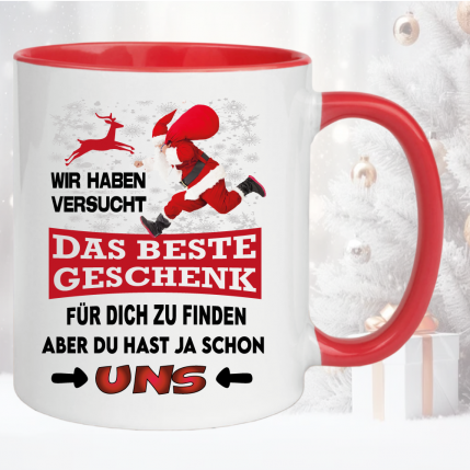 Weihnachtstasse Du hast uns