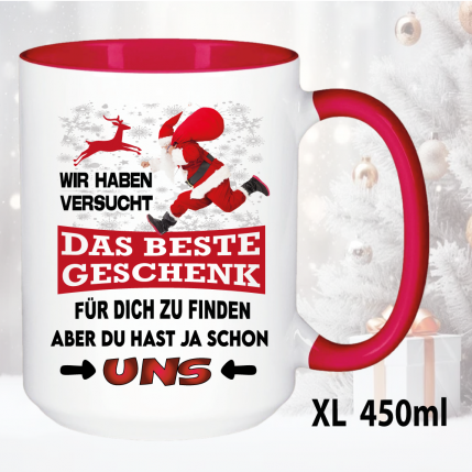 Weihnachtstasse Du hast uns