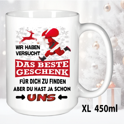 Weihnachtstasse Du hast uns