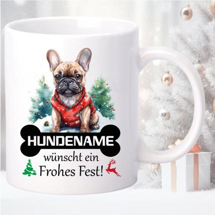 Christmas Hundemotiv Bulldogge