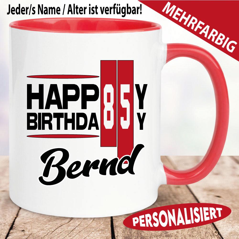 Tasse Geburtstag mit Alter und Vorname personalisiert