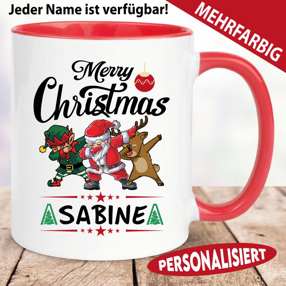 Weihnachtstasse Dabbing