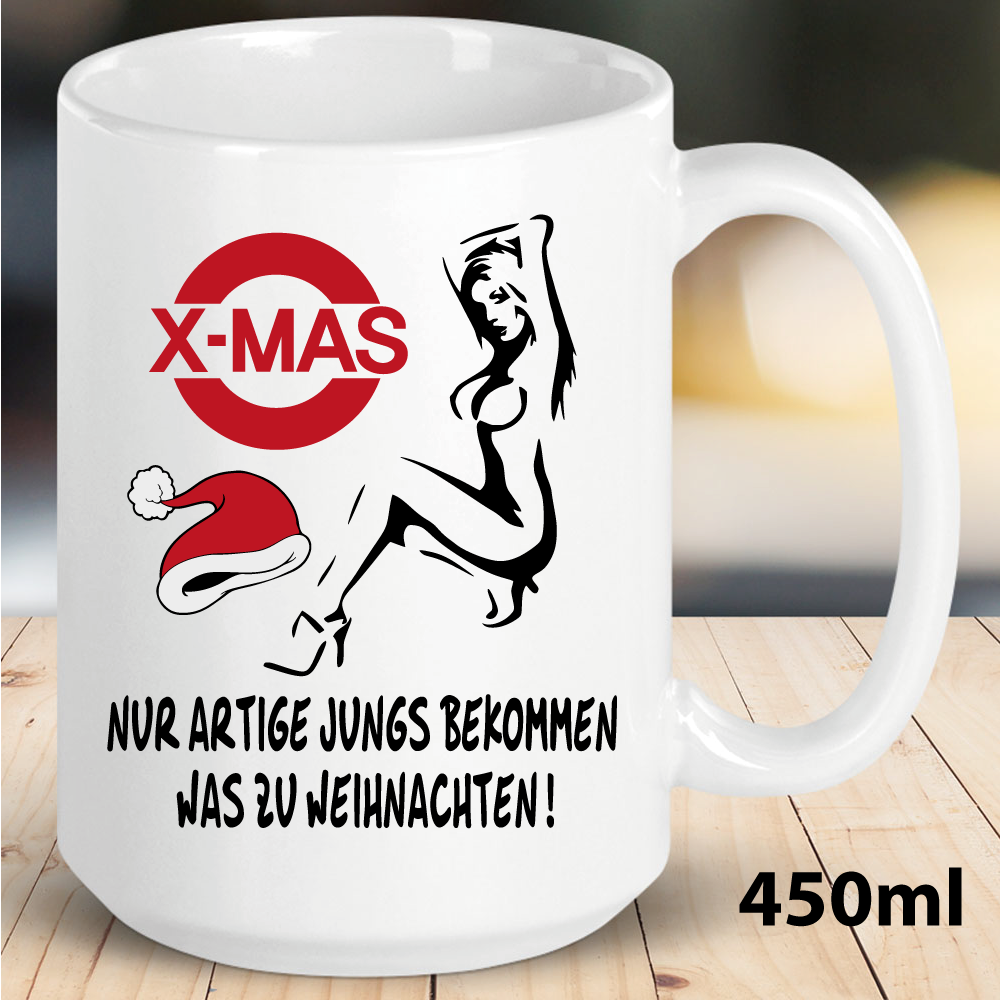 Weihnachtstasse Artige Jungs