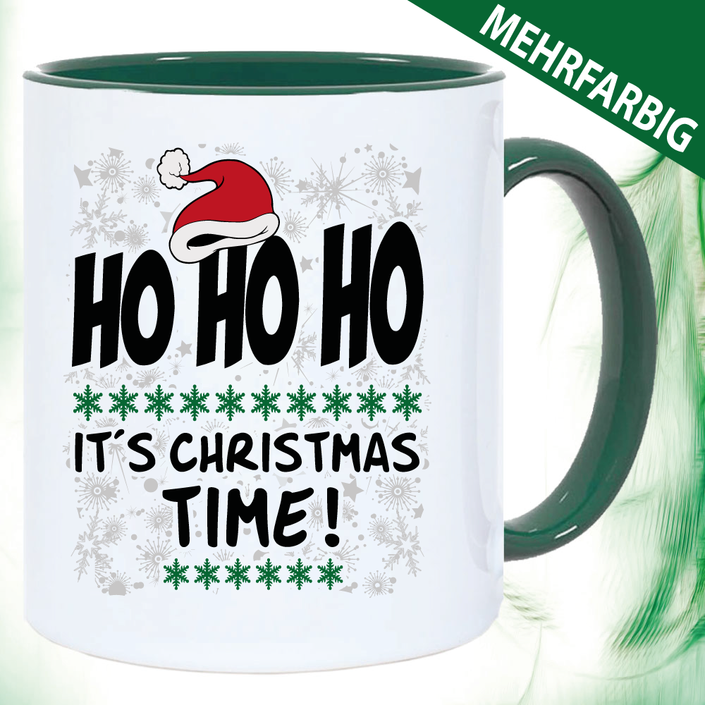 Tasse Weihnachten mit HO HO HO Weihnachtsmann