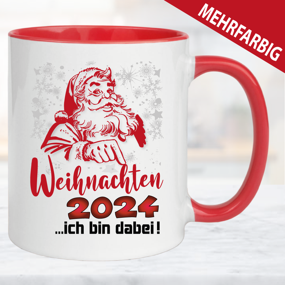 Tasse Weihnachten Ich bin dabei