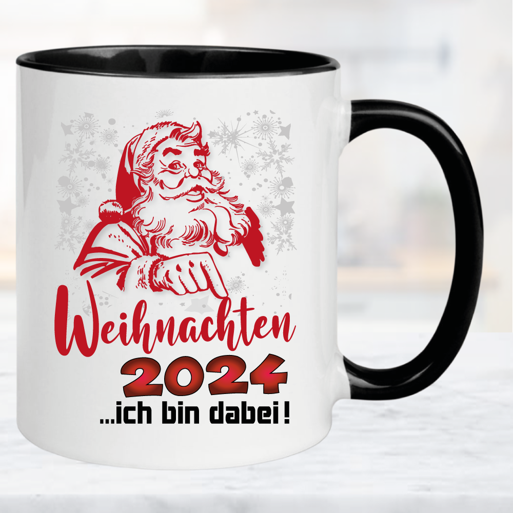 Weihnachtstasse Ich bin dabei