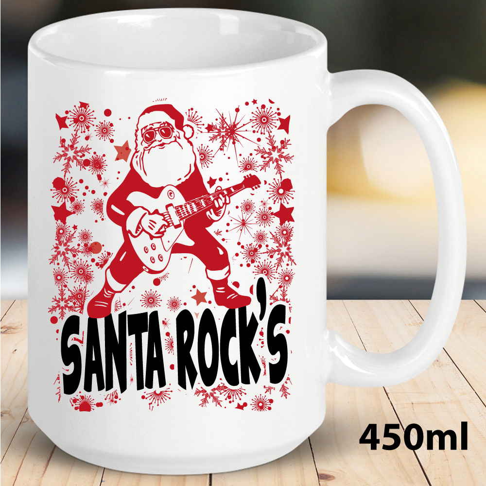 Weihnachtstasse Santa Rocks