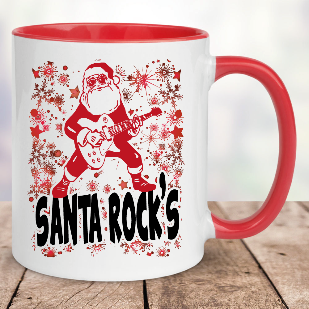 Weihnachtstasse Santa Rocks