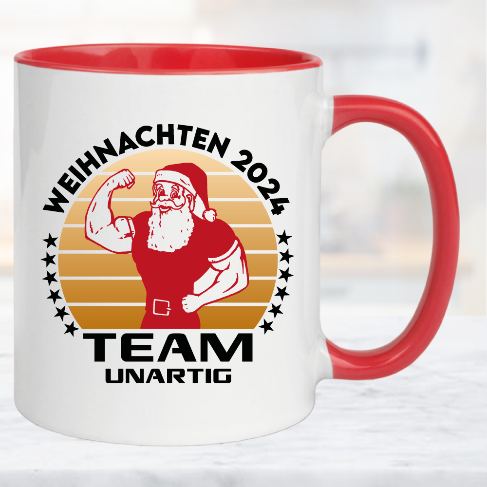 Weihnachtstasse Team Unartig