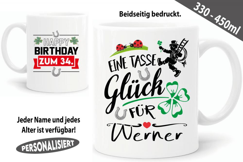 Tasse Glück zum Geburtstag