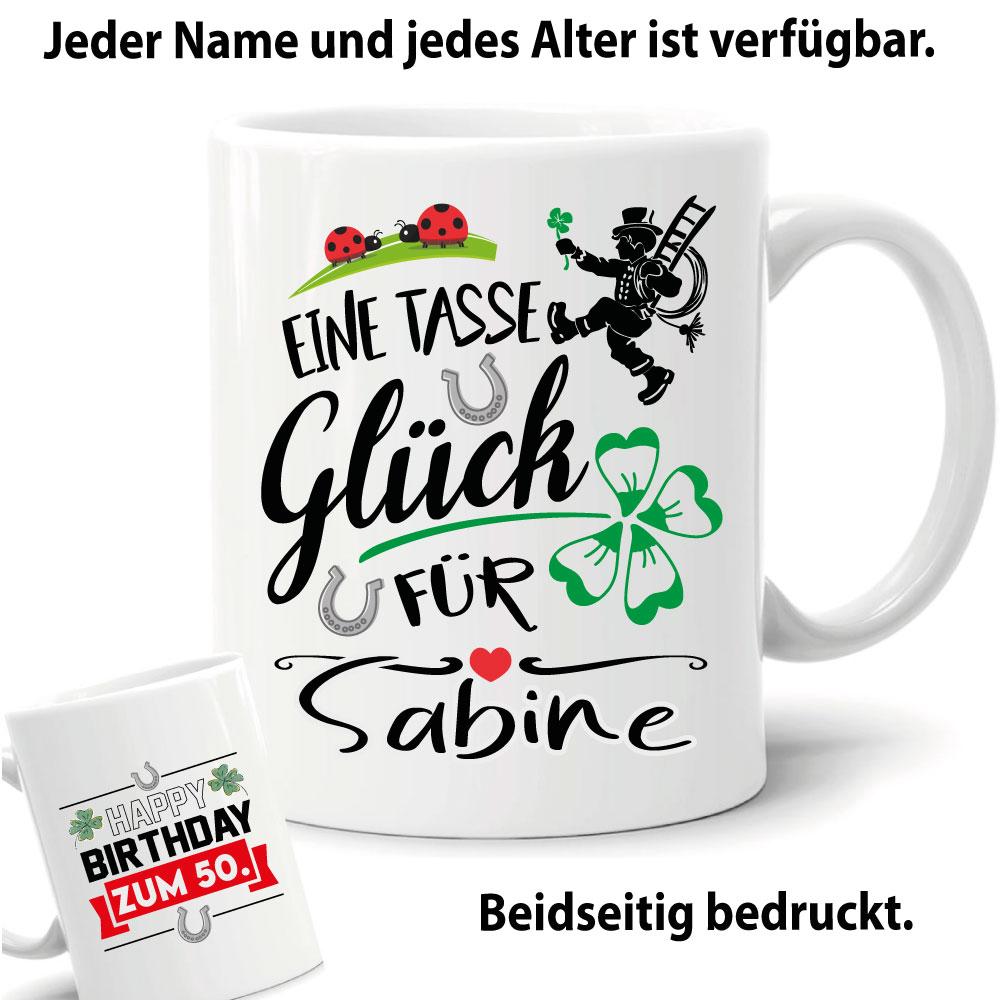 Eine Tasse Glück für Dich zum Geburtstag