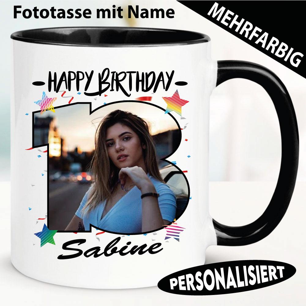 Fototasse mit Name zum 18. Geburtstag