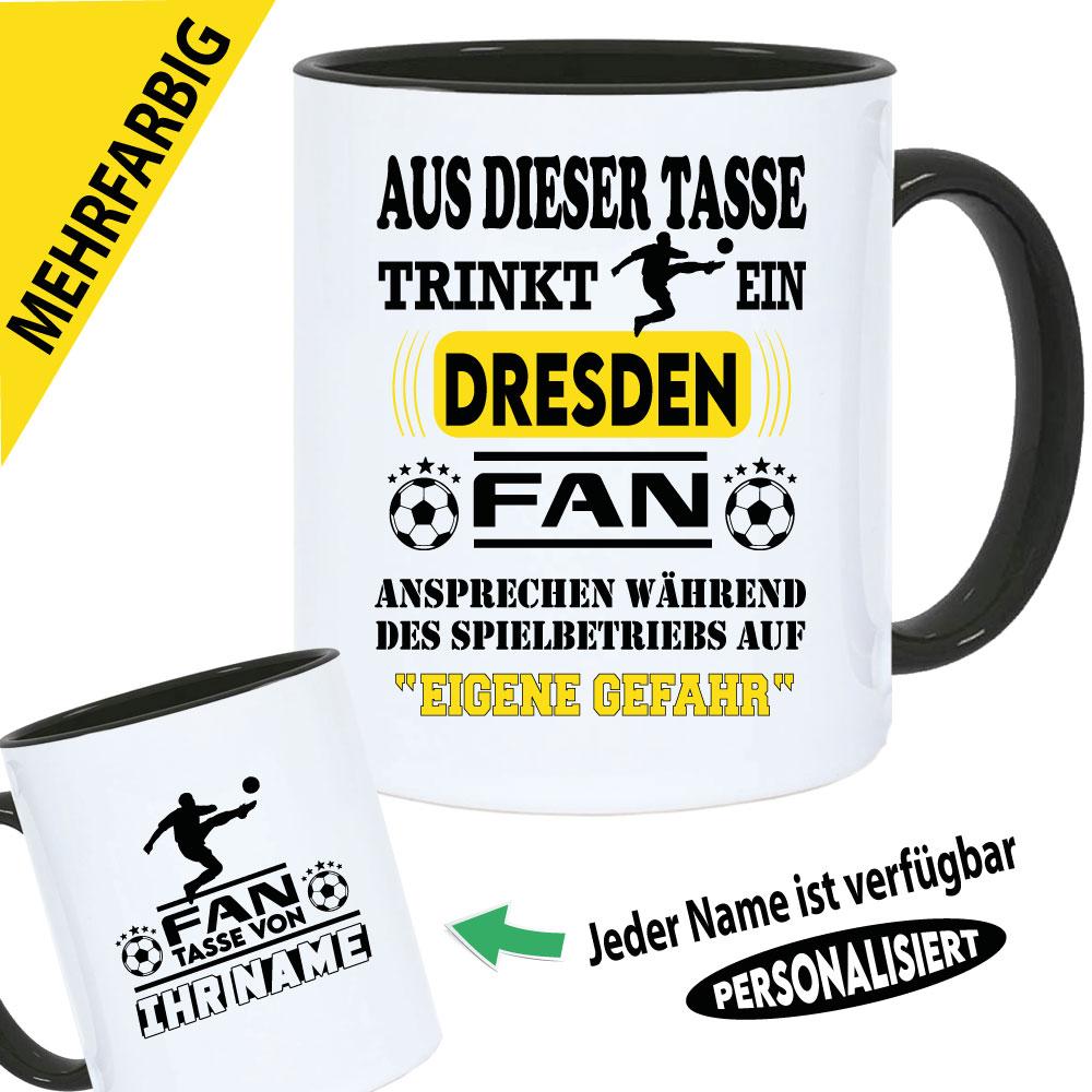 Tasse Fußballverein mit Name Dresden