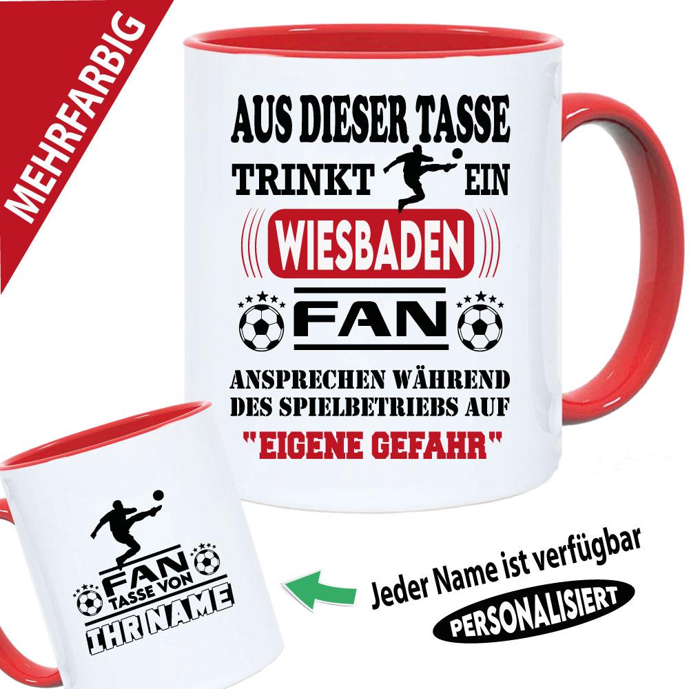 Tasse Fußballverein mit Name Wiesbaden