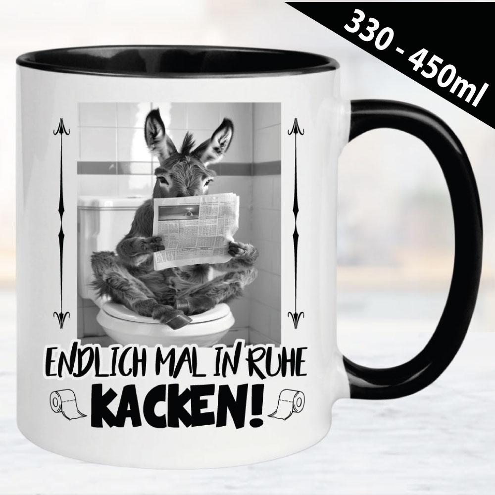 Tasse Esel – In Ruhe Kacken