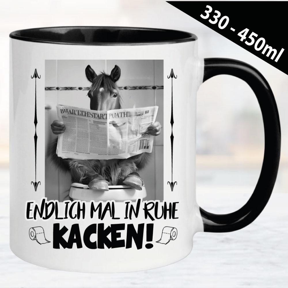 Tasse Pferd – In Ruhe Kacken