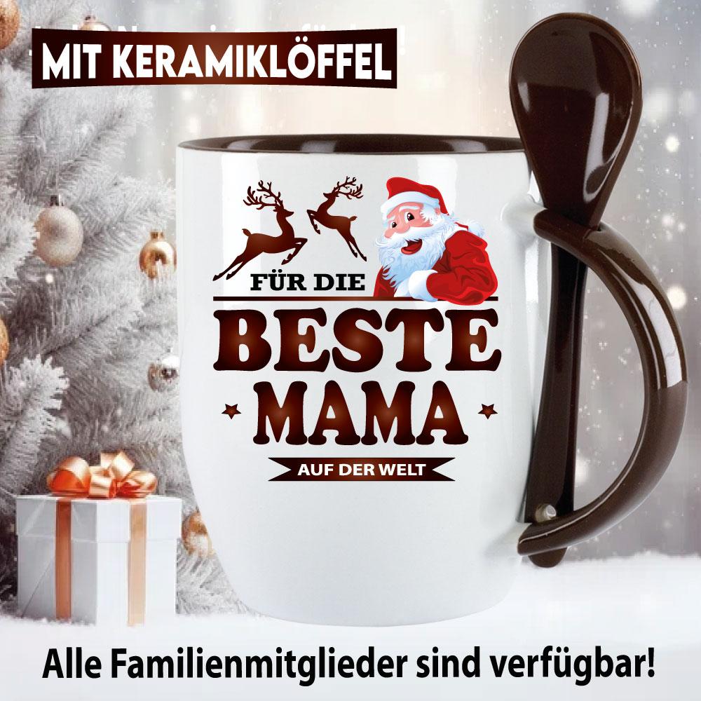 Weihnachtstasse Mama Papa Oma Onkel Opa Tante usw.