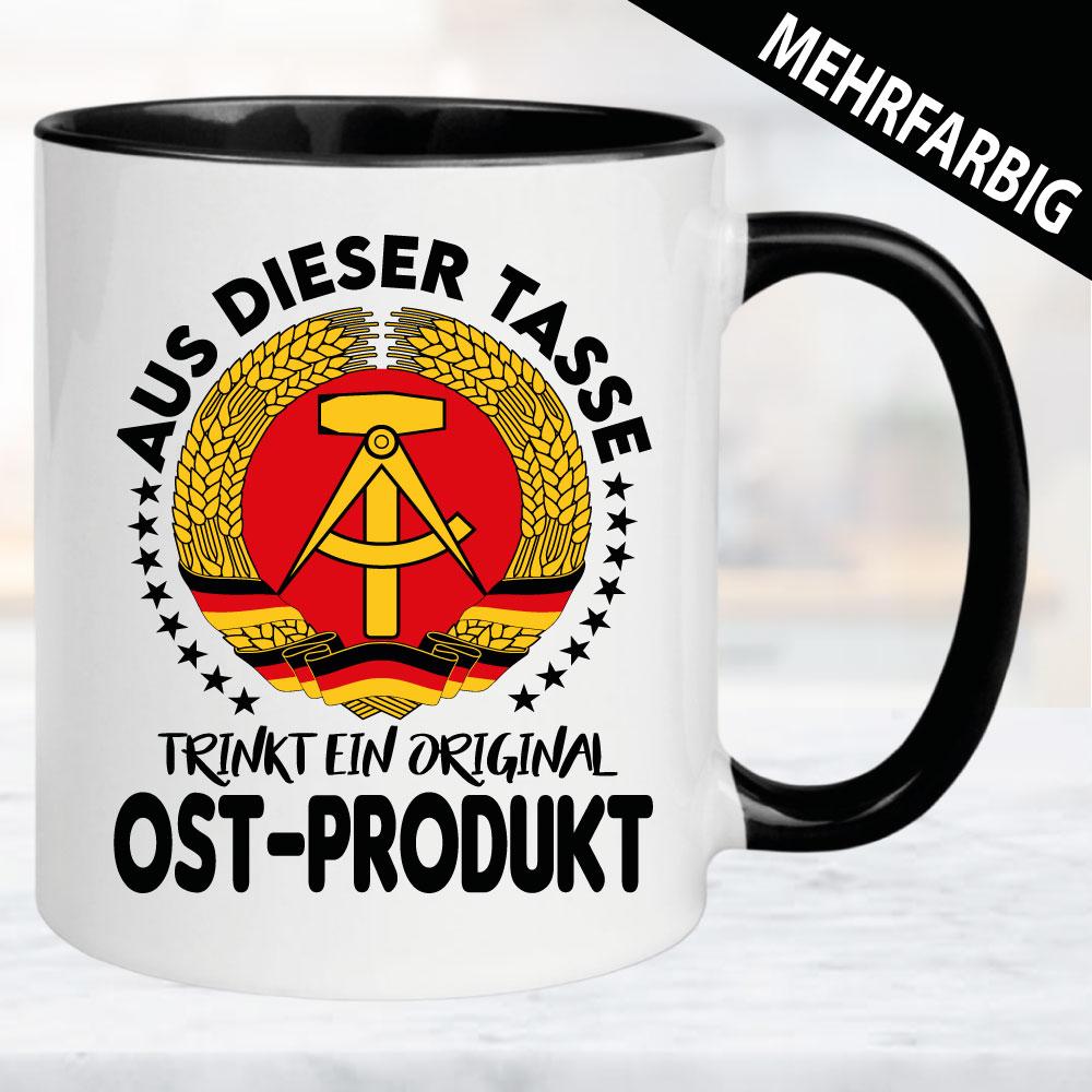 Tasse DDR in 3 Farben  - Original Ost Produkt