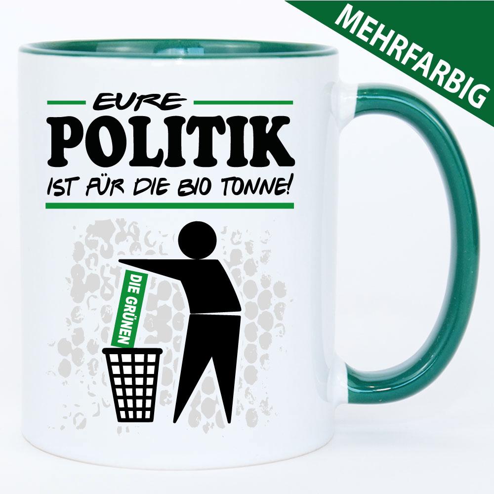 Politik für Bio Tonne. Lustige Tasse.