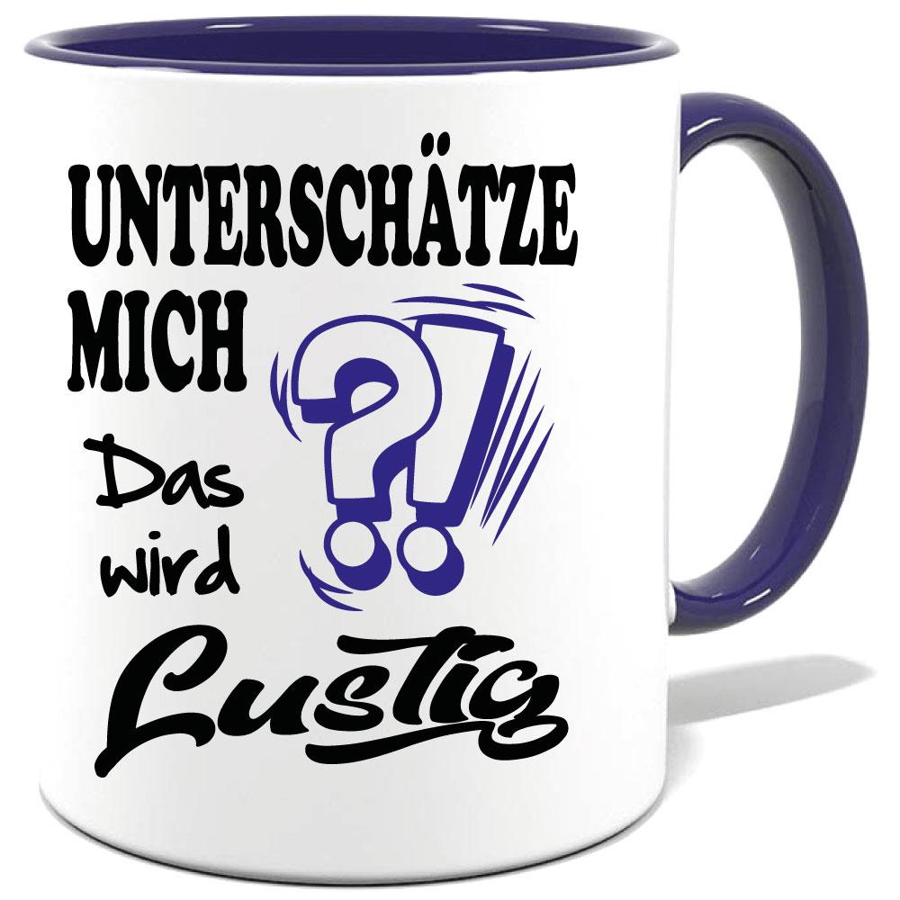 Dunkelblaue Sprüche Tasse Männer Das wird lustig