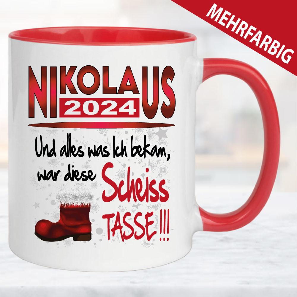 Tasse zum Nikolaus lustig bedruckt