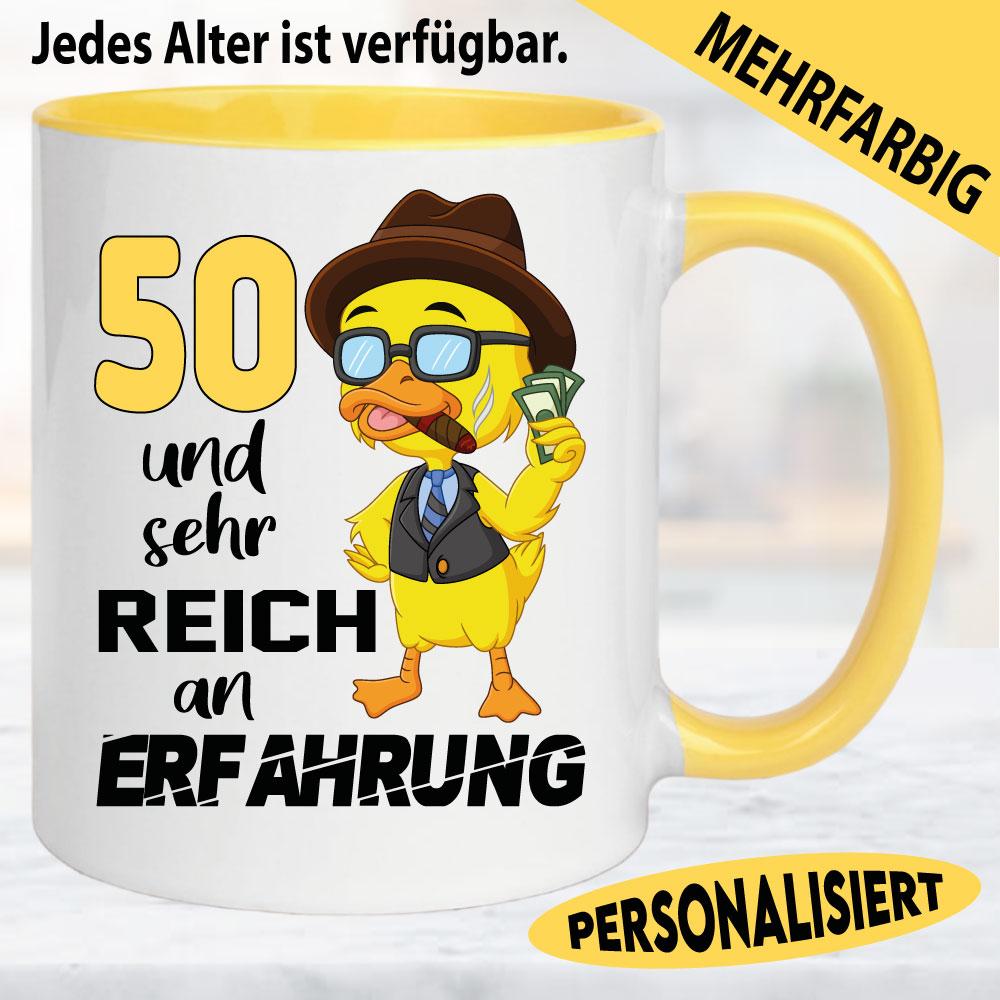 Sprüche Tasse zum Geburtstag Reich an Erfahrung