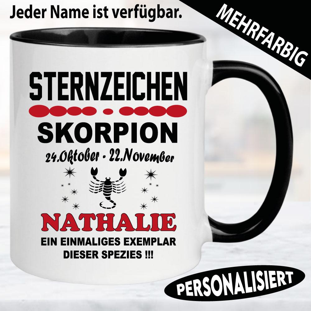 Skorpion Tasse mit Name personalisiert