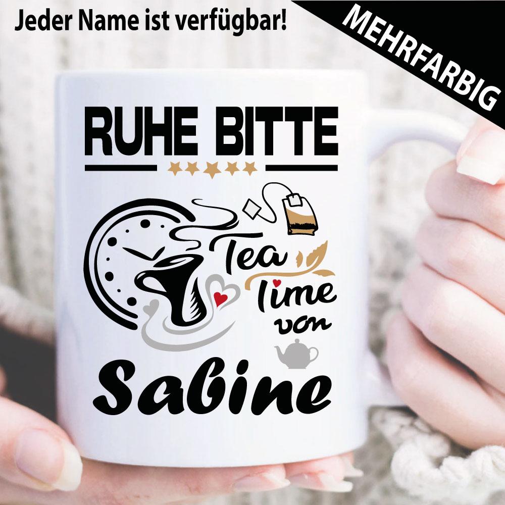 Tasse It`s Tea Time mit Name