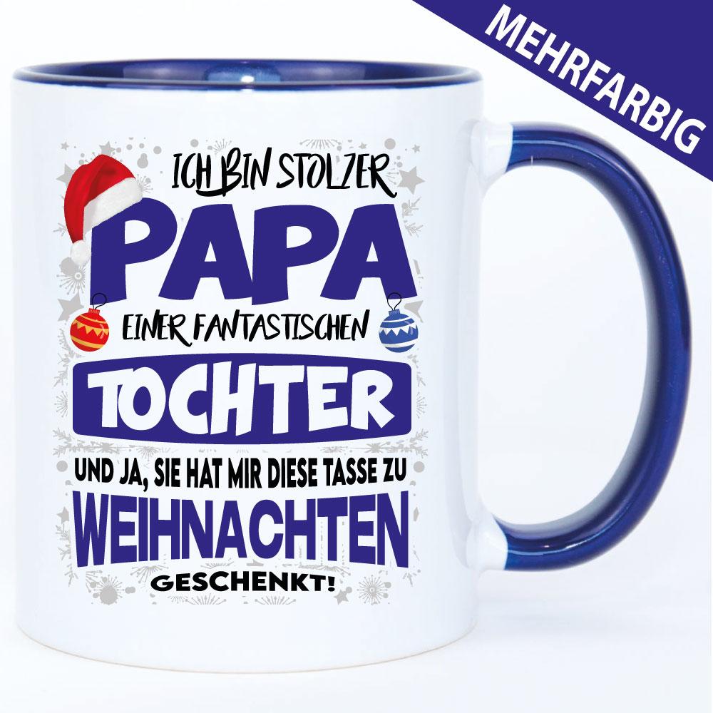 Tasse Weihnachten / Weihnachtstasse Papa fantastische Tochter