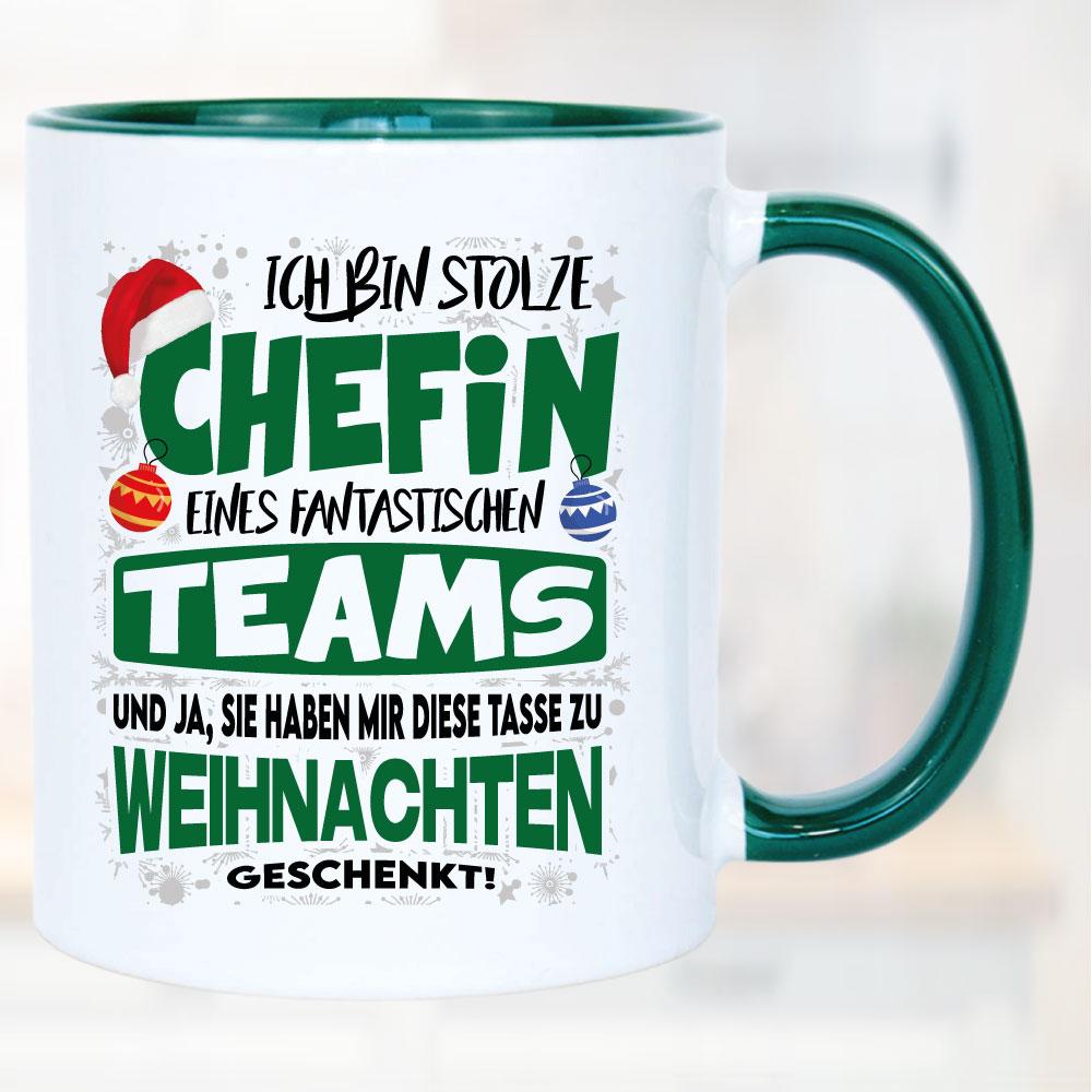 Stolze Chefin