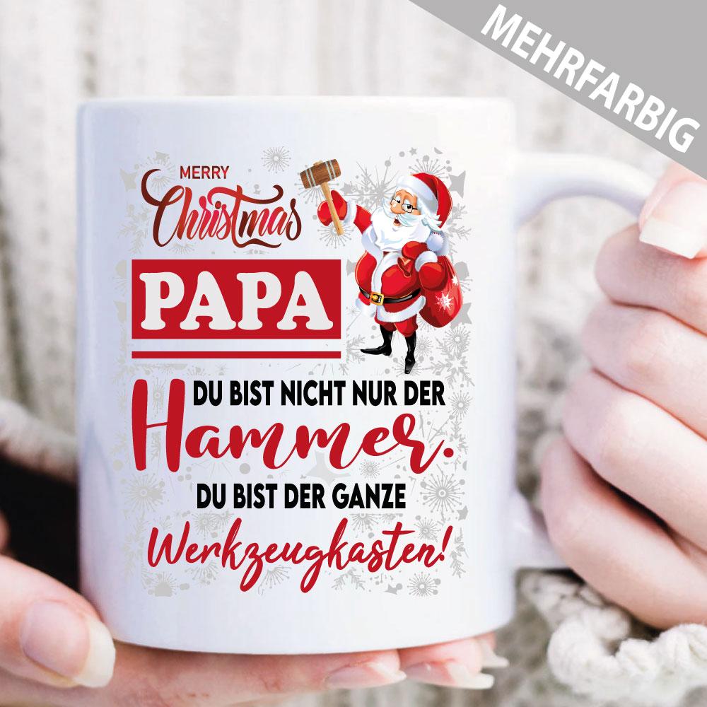 Tasse Weihnachten Papa ist der Hammer