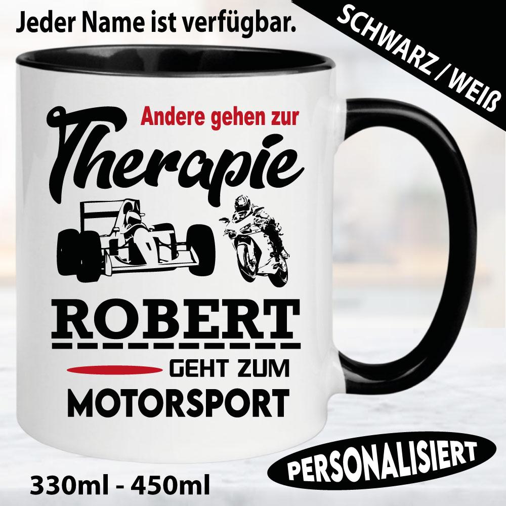 Sporttasse Motorsport Personalisiert mit Name