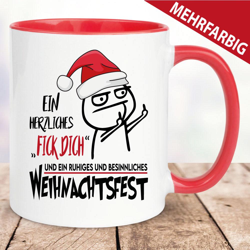 Lustige Fick Dich Figur Comic Weihnachten