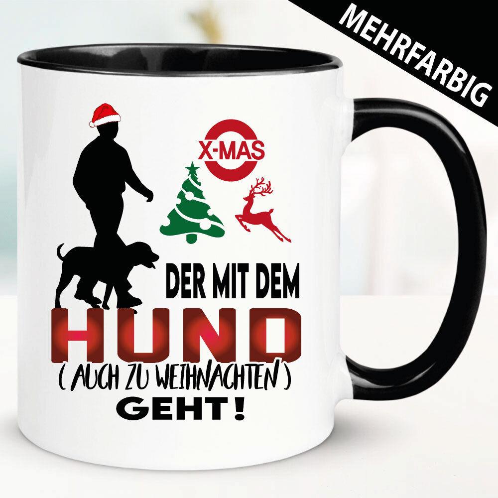 Tasse Hundebesitzer Weihnachten Gassi gehen