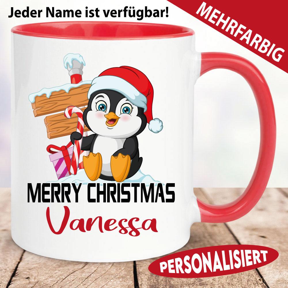 Tasse Weihnachten Pinguin