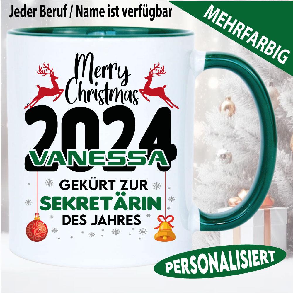 Tasse Weihnachten mit Beruf und Name