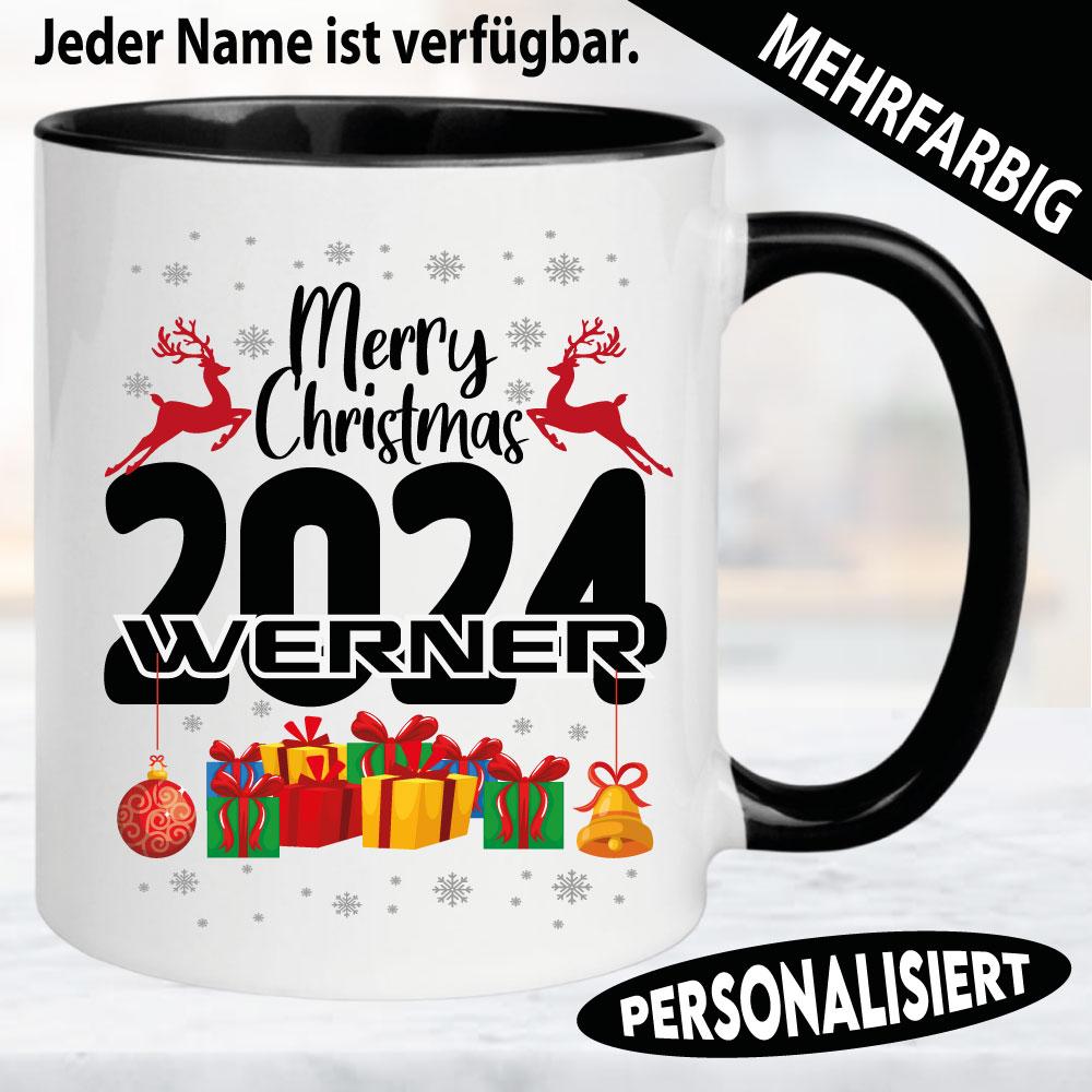 Tasse Weihnachten 2024 personalisiert