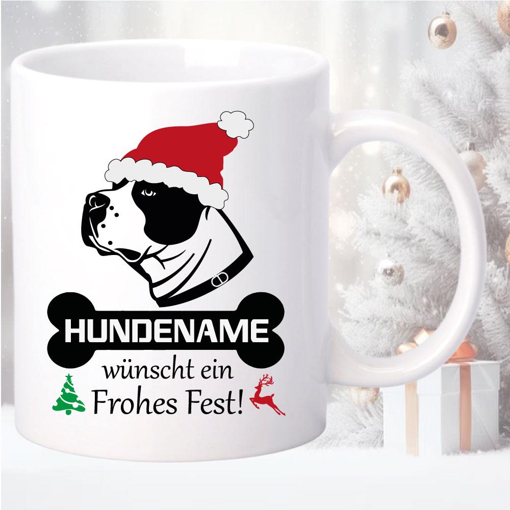 Christmas Hundemotiv American-Staffordshire