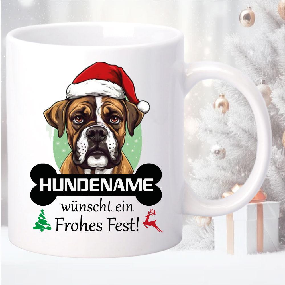 Christmas Hundemotiv Boxer